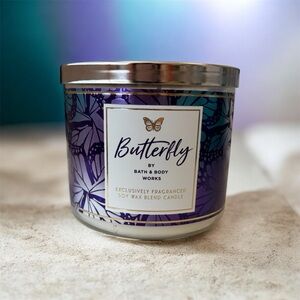 Bath & Body Works, NWT - Butterfly Scented 3-Wick Candle